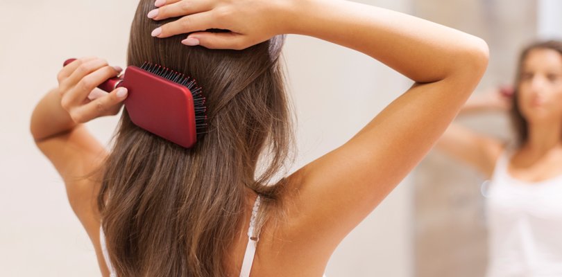 Brushing hair