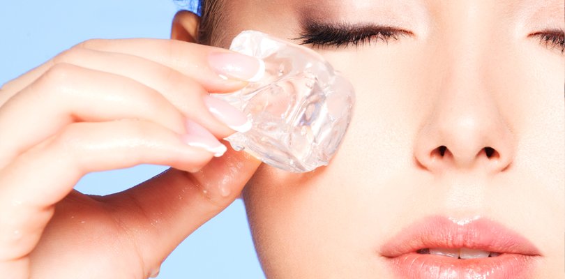 Ice for skin care