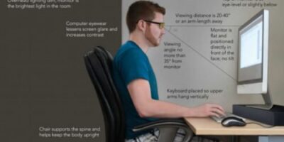 set up a computer in correct position