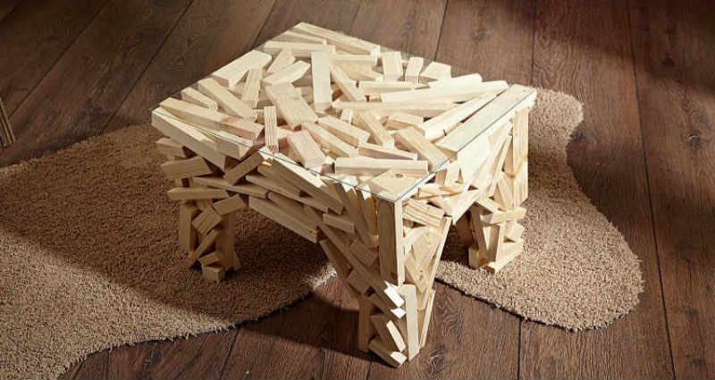 side table from leftover wood
