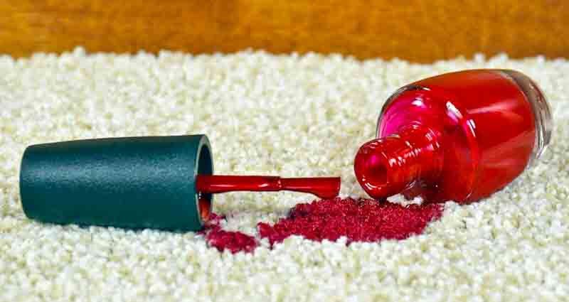 remove nail polish spills easily