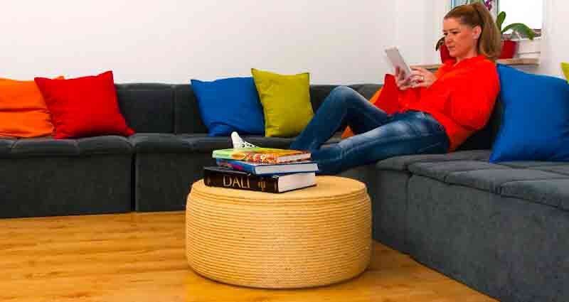 upcycle a car tire into a stool