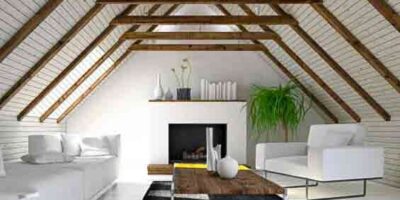 design with a sloping roof