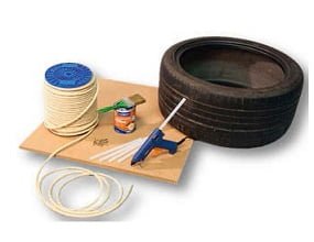 upcycle a car tire into a stool