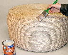 upcycle a car tire into a stool