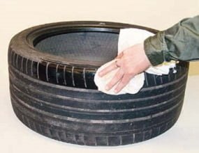 upcycle a car tire into a stool