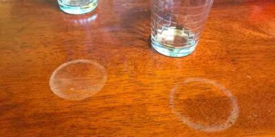 remove glass rings from a wood table