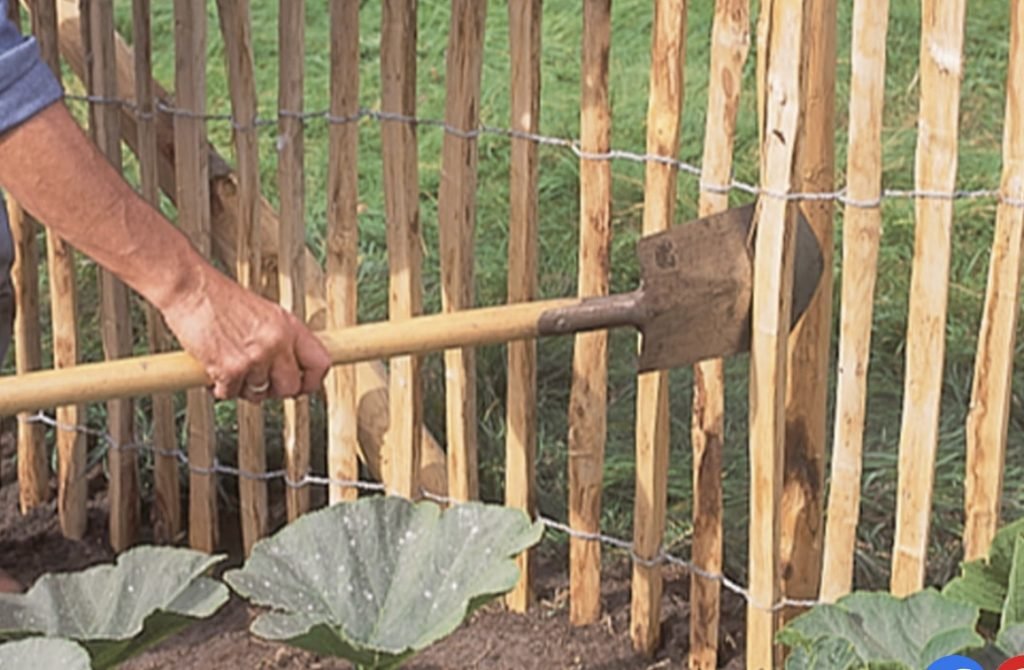 build a rustic stake garden fence