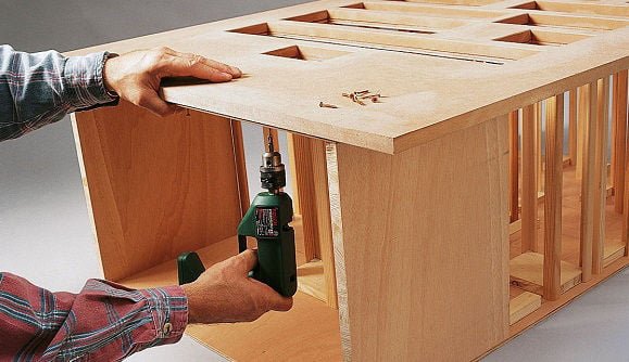 upcycle old drawers into a chest