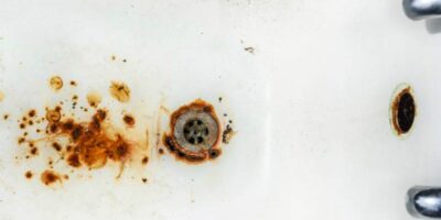 remove rust from a bath or basin