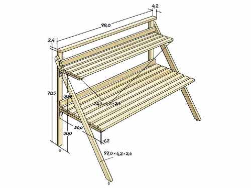 Build a folding potplant stand