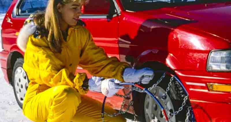 choose and fit snow chains correctly