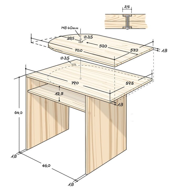 build an office in a cupboard
