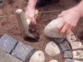 build a garden path with stones