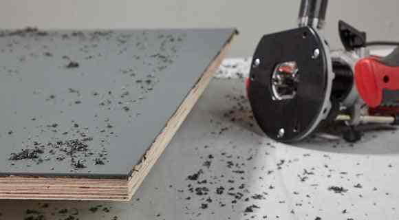 cover a desk with linoleum