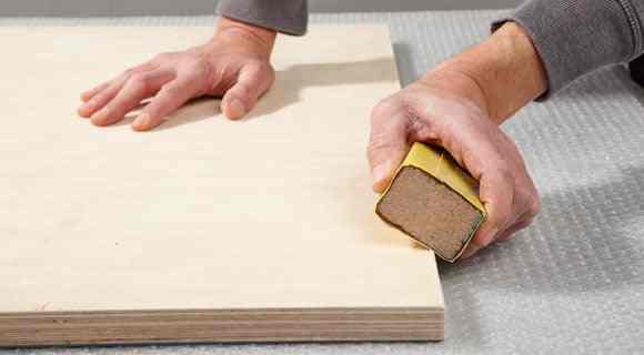 cover a desk with linoleum