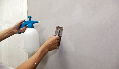 plaster a bathroom wall