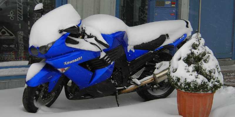 store a motorcycle properly for winter