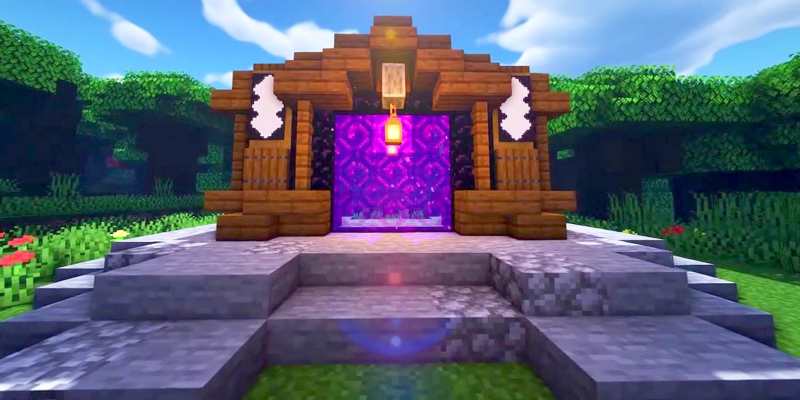 how to build a nether portal in Minecraft