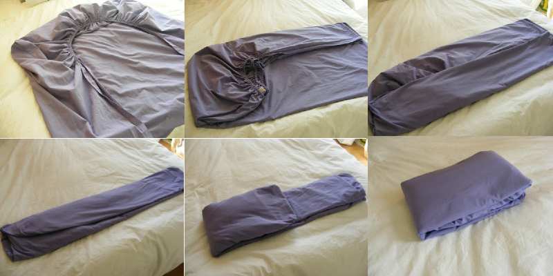 how to fold a fitted sheet method 2